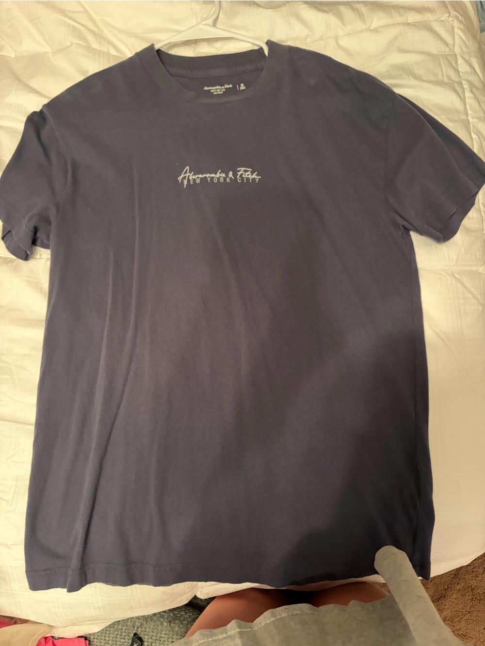 Abercrombie & Fitch Navy Script Logo T-Shirt